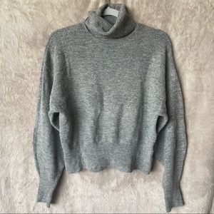 Gray Knit Turtleneck
